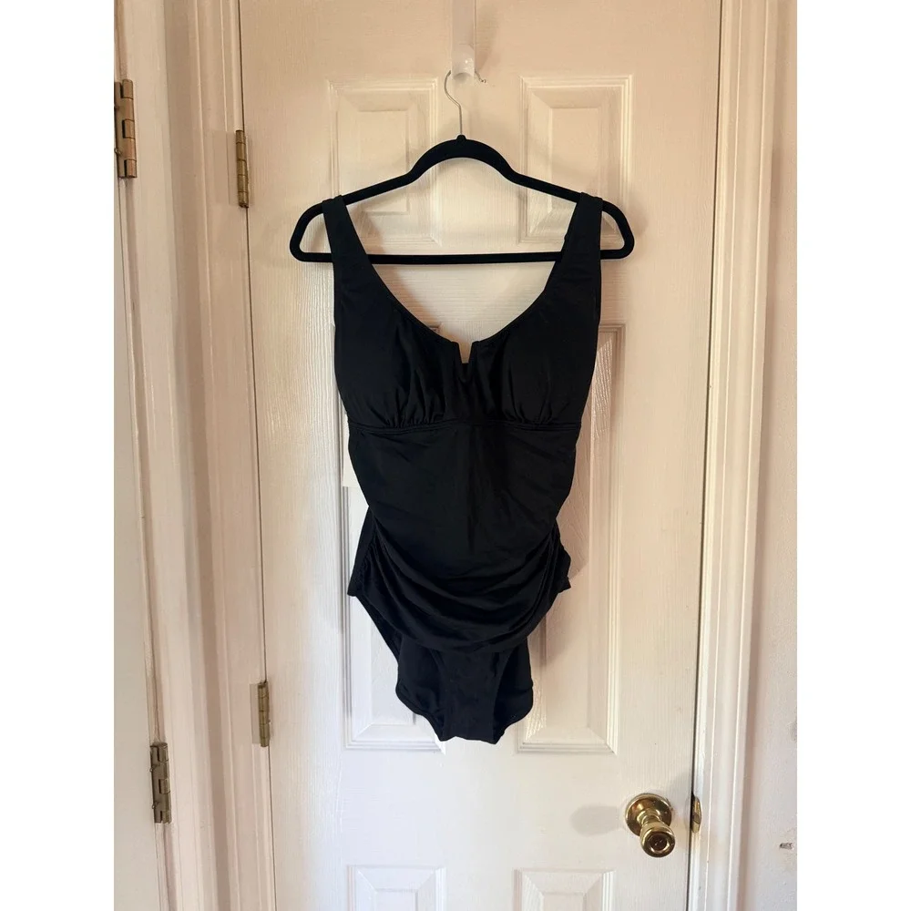 STAUD Adelaide One Piece Swimsuit Black Corset Boning S25R5103SJ New Size Medium